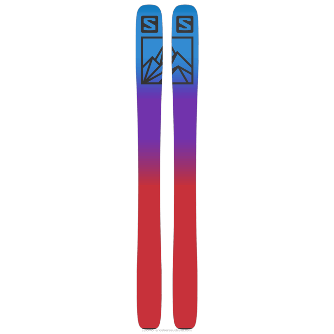 Women\'s All-Mountain Skis - Qst Blank V42L1000 Salomon Illusion Blue/Red/Process Blue - Salomon Australia
