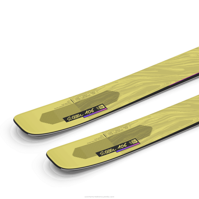 Women\'s All-Mountain Skis - Qst Stella 106 V42L1012 Salomon Yellow Pear/Neon Pink - Salomon Australia