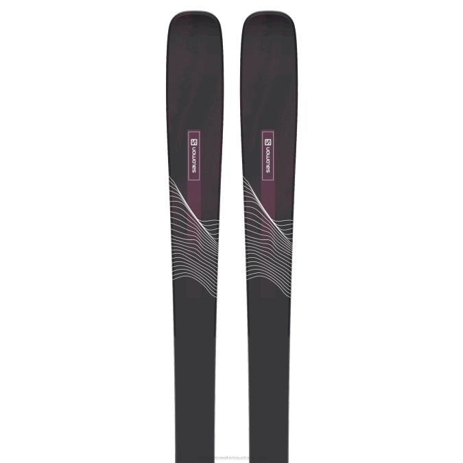 Women's All-Mountain Skis - Stance 84 V42L1003 Salomon Black/Bordeau - Salomon Australia