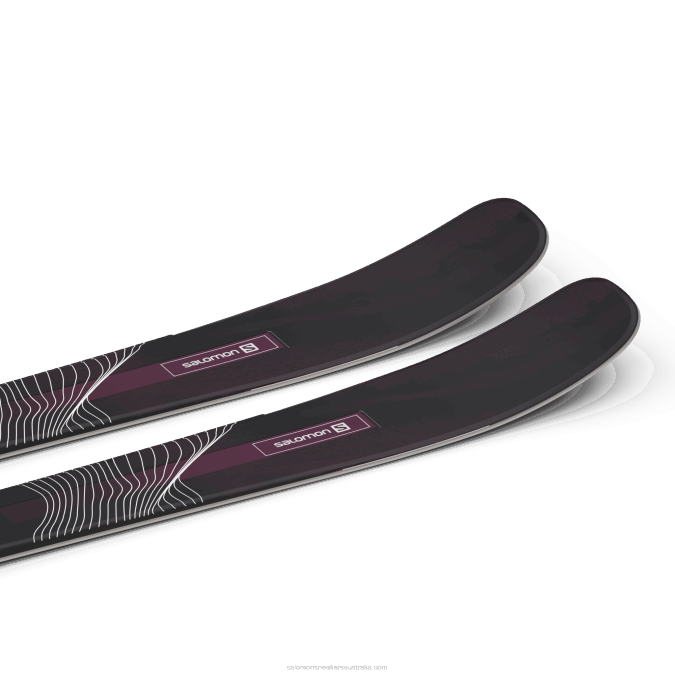 Women\'s All-Mountain Skis - Stance 84 V42L1003 Salomon Black/Bordeau - Salomon Australia