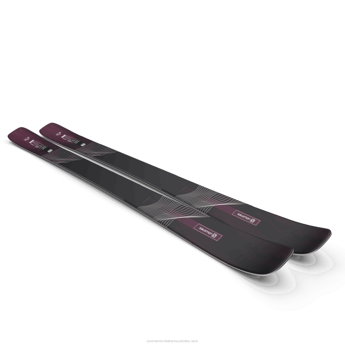 Women\'s All-Mountain Skis - Stance 84 V42L1003 Salomon Black/Bordeau - Salomon Australia