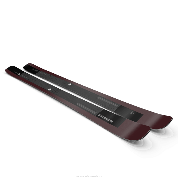 Women\'s All-Mountain Skis - Stance 90 V42L1007 Salomon Black/Burgandy Metallic - Salomon sneakers Australia