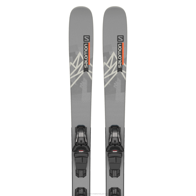 Women's Freestyle Ski Package - Qst Spark (And M10) V42L1018 Salomon Storm Gray/Black/Flame - Salomon Australia