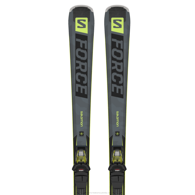 Women's On-Piste Ski Package - S/Force Fx.76 (And M11) V42L1015 Salomon Black/Pastel Neon Lime 1/Castelrock - Salomon Australia
