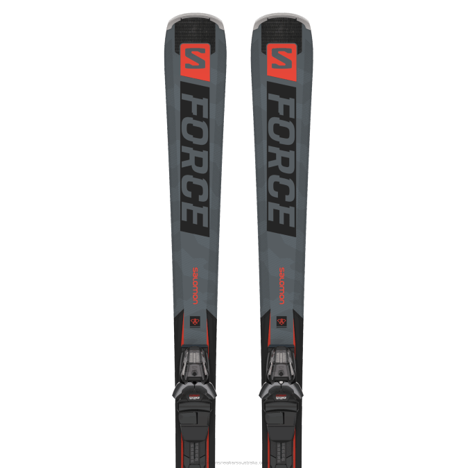 Women's On-Piste Ski Package - S/Force Fx.80 (And M11) V42L1025 Salomon Black/Neon Coral/Castelrock - Salomon sneakers Australia