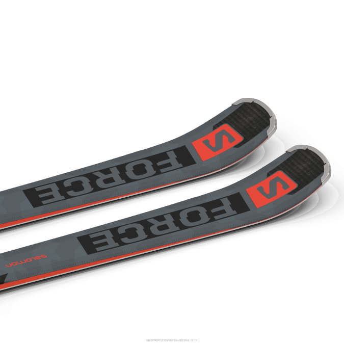 Women\'s On-Piste Ski Package - S/Force Fx.80 (And M11) V42L1025 Salomon Black/Neon Coral/Castelrock - Salomon sneakers Australia