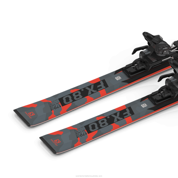 Women\'s On-Piste Ski Package - S/Force Fx.80 (And M11) V42L1025 Salomon Black/Neon Coral/Castelrock - Salomon sneakers Australia