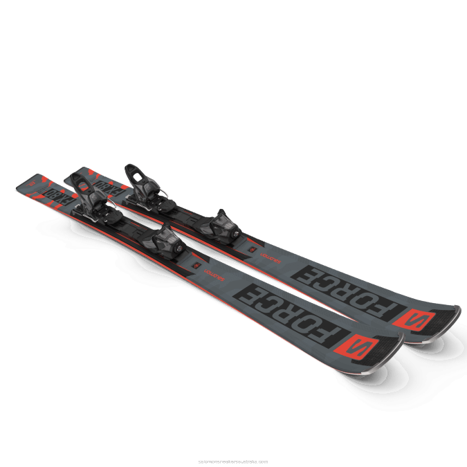 Women\'s On-Piste Ski Package - S/Force Fx.80 (And M11) V42L1025 Salomon Black/Neon Coral/Castelrock - Salomon sneakers Australia