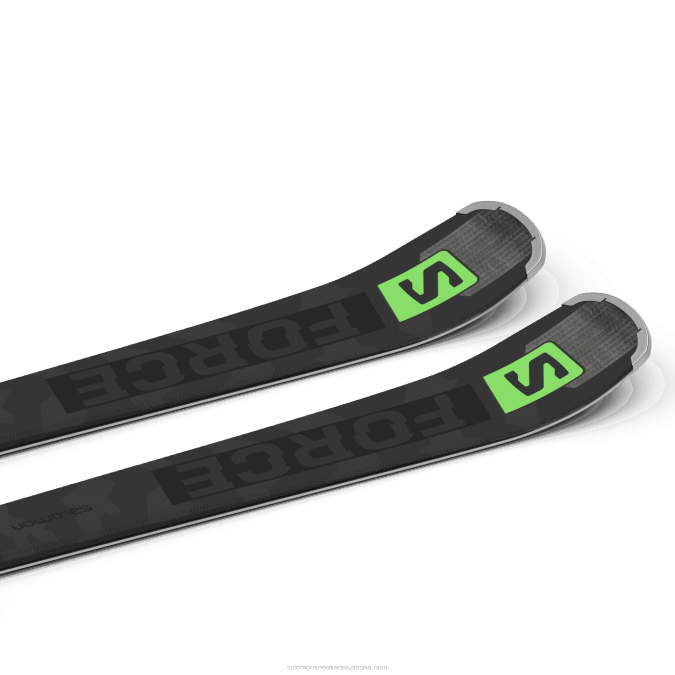 Women\'s On-Piste Ski Package - S/Force Ti.76 (And Z12) V42L1024 Salomon Black/Pastel Neon Green 1/Castelrock - Salomon Australia