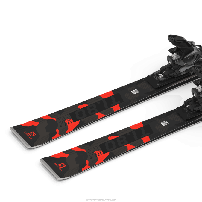 Women\'s On-Piste Ski Package - S/Force Ti.80 (And Z12) V42L1023 Salomon Black/Neon Coral/Castelrock - Salomon shoes