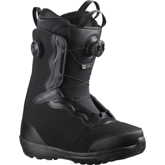 Women's Snowboard Boots - Ivy Boa Sj Boa V42L1312 Salomon Black/Castlerock Gray - Salomon Australia