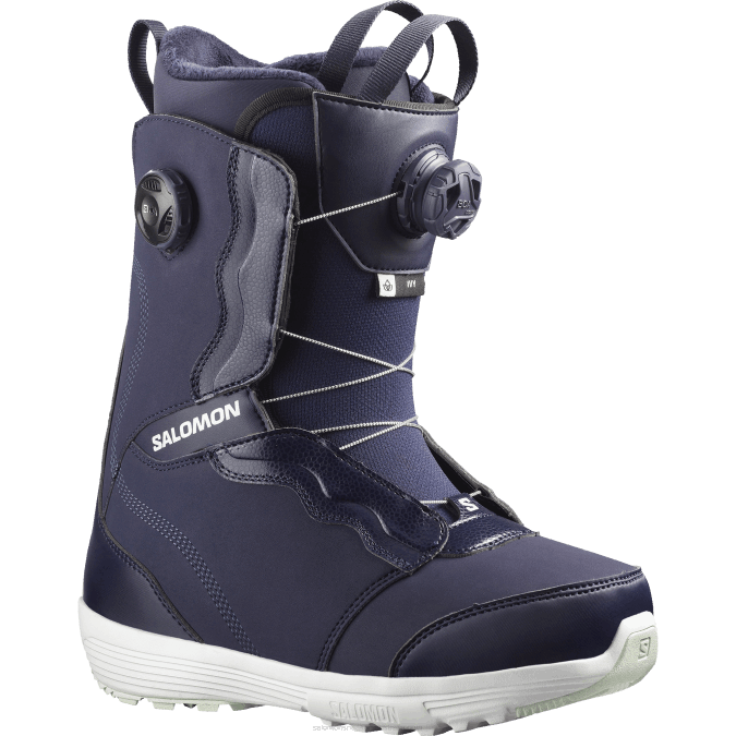 Women's Snowboard Boots - Ivy Boa Sj Boa V42L1314 Salomon Evening Blue/White/Hint Of Mint - Salomon shoes