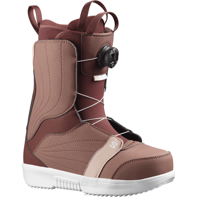 Women's Snowboard Boots - Pearl Boa V42L1318 Salomon Dusty Pink/Burgundy/Light Pink - Salomon Australia
