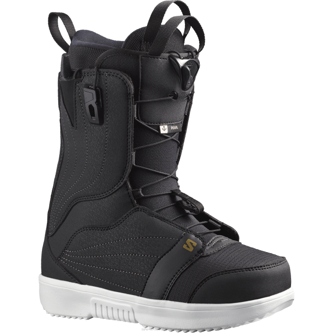 Women's Snowboard Boots - Pearl V42L1324 Salomon Black/White/Gold - Salomon shoes