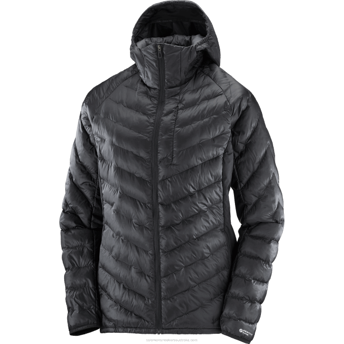 Women\'s Insulated Jacket Hoodie - Outline Primaloft V42L835 Salomon Deep Black - Salomon sneakers Australia