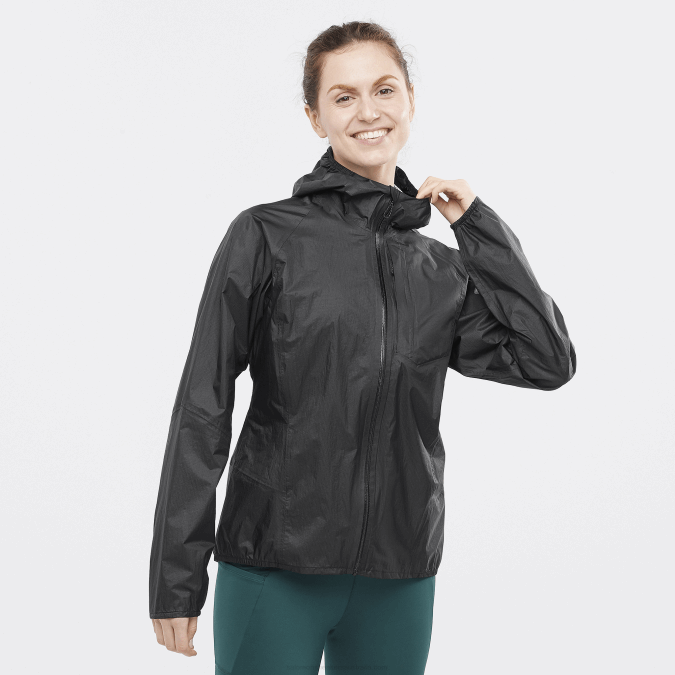 Women's Shell Jacket - Bonatti Waterproof V42L840 Salomon Deep Black/Capsule - Salomon shoes