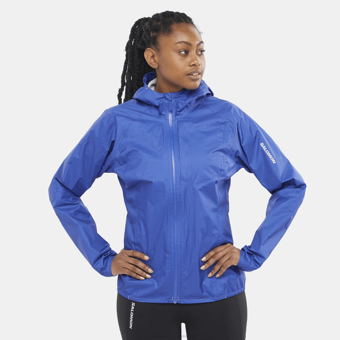 Women's Shell Jacket - Bonatti Waterproof V42L842 Salomon Nautical Blue - Salomon Australia