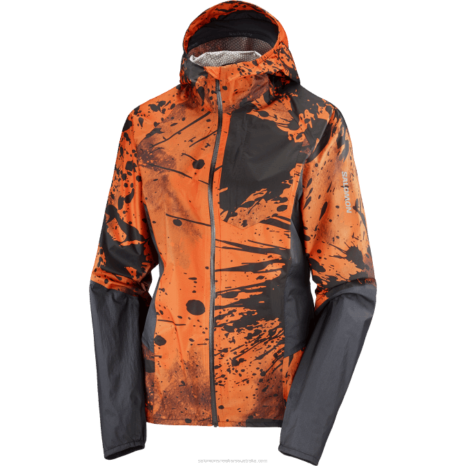 Women\'s Shell Jacket - Bonatti Waterproof V42L843 Salomon Scarlet Ibis/Ao/Capsule - Salomon sneakers Australia