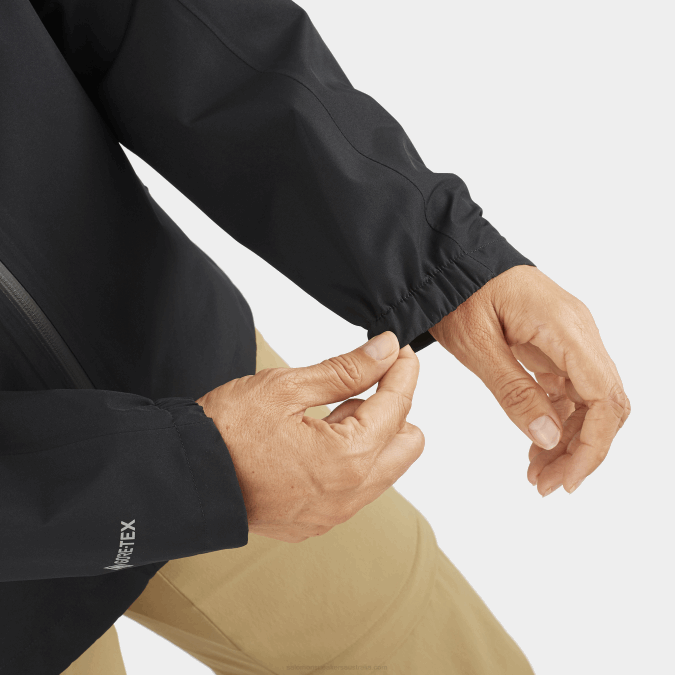 Women\'s Shell Jacket - Outline Gore-Tex 2.5L V42L845 Salomon Deep Black - Salomon Australia