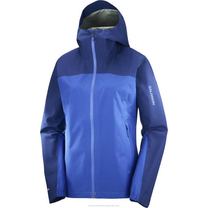 Women\'s Shell Jacket - Outline Gore-Tex 2.5L V42L847 Salomon Nautical Blue/Navy Peony - Salomon shoes