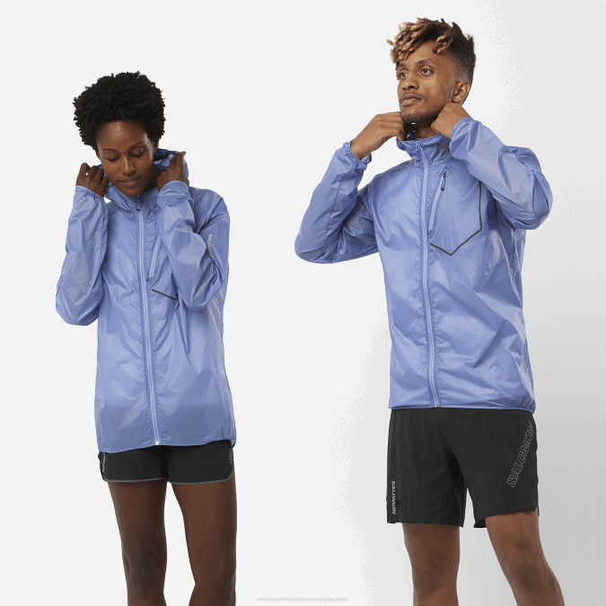 Women's Wind Jacket - Bonatti Aero Wind V42L848 Salomon English Manor/Surf The Web - Salomon Australia