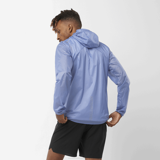 Women\'s Wind Jacket - Bonatti Aero Wind V42L848 Salomon English Manor/Surf The Web - Salomon Australia