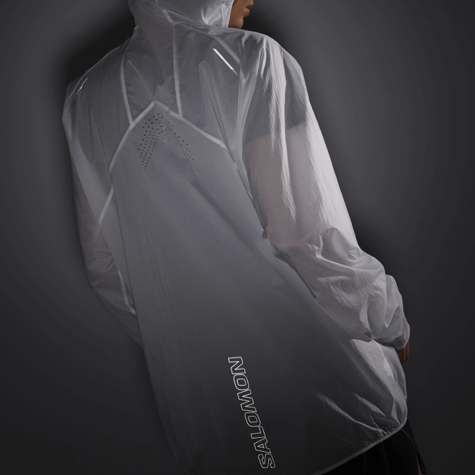 Women\'s Wind Jacket - Bonatti Aero Wind V42L849 Salomon White/Deep Black - Salomon sneakers Australia