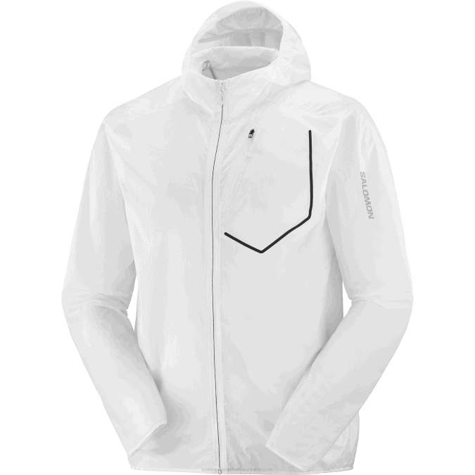 Women\'s Wind Jacket - Bonatti Aero Wind V42L849 Salomon White/Deep Black - Salomon sneakers Australia