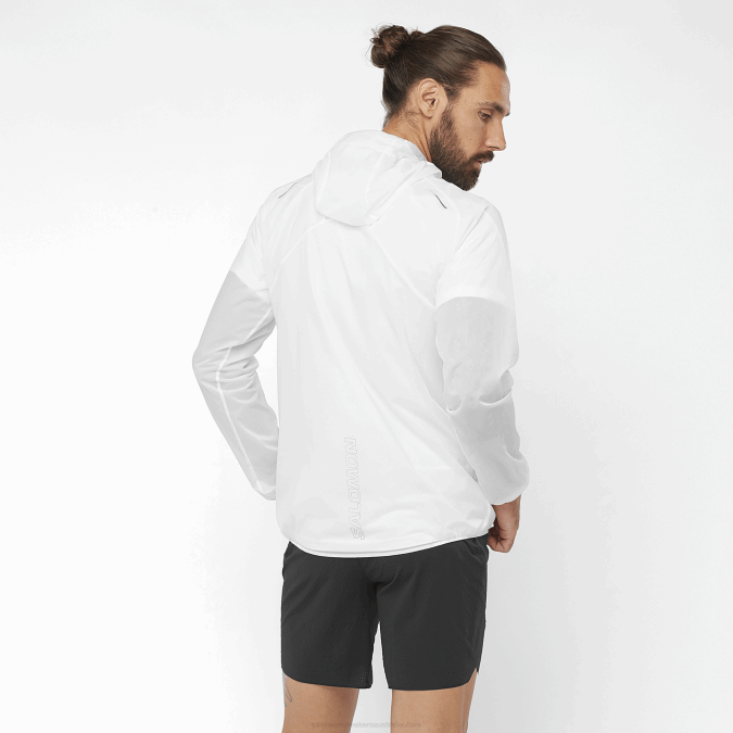 Women\'s Wind Jacket - Bonatti Aero Wind V42L849 Salomon White/Deep Black - Salomon sneakers Australia