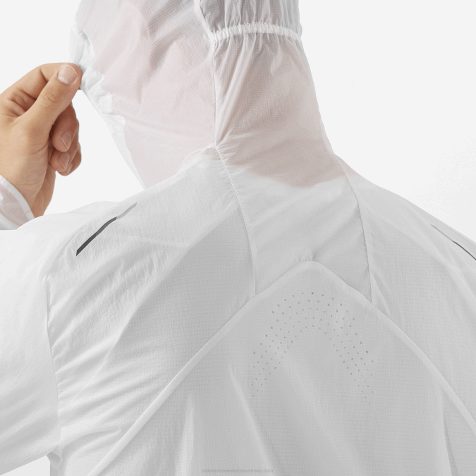 Women\'s Wind Jacket - Bonatti Aero Wind V42L849 Salomon White/Deep Black - Salomon sneakers Australia