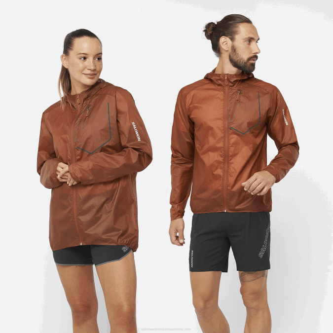 Women's Wind Jacket - Bonatti Aero Wind V42L850 Salomon Burnt Henna/Scarlet Ibis - Salomon shoes