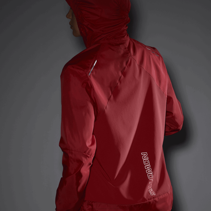 Women\'s Wind Jacket - Bonatti Cross Wind V42L851 Salomon Jalapeno Red - Salomon Australia