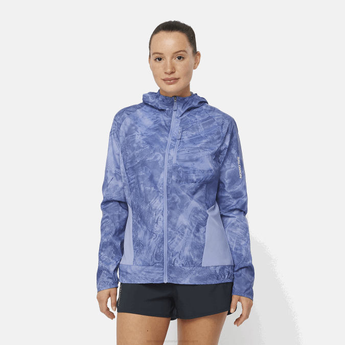 Women's Wind Jacket - Bonatti Cross Wind V42L852 Salomon English Manor/Ao/Gray Blue - Salomon sneakers Australia