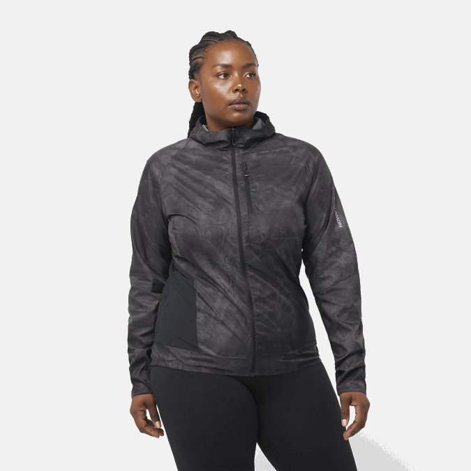 Women's Wind Jacket - Bonatti Cross Wind V42L854 Salomon Periscope/Ao/Deep Black - Salomon shoes