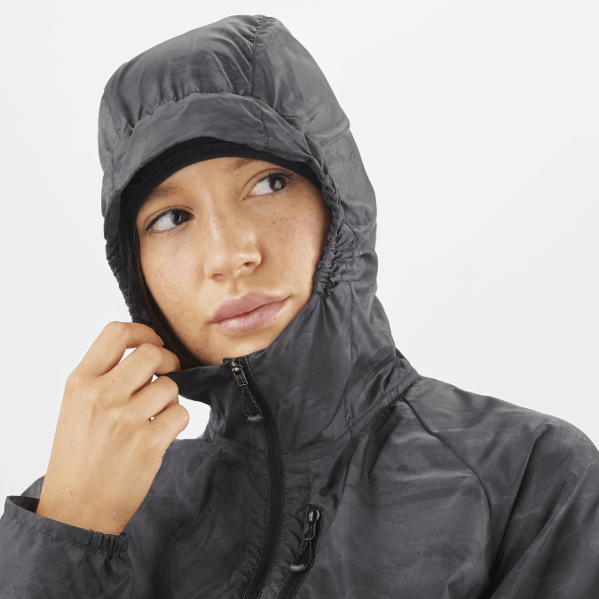 Women\'s Wind Jacket - Bonatti Cross Wind V42L854 Salomon Periscope/Ao/Deep Black - Salomon shoes