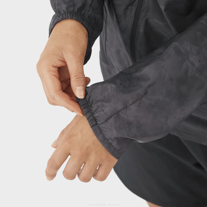 Women\'s Wind Jacket - Bonatti Cross Wind V42L854 Salomon Periscope/Ao/Deep Black - Salomon shoes