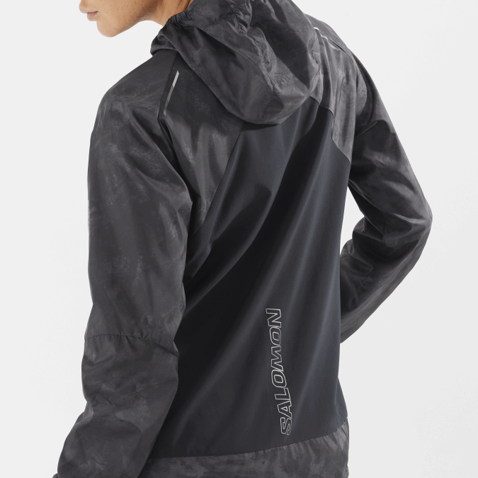 Women\'s Wind Jacket - Bonatti Cross Wind V42L854 Salomon Periscope/Ao/Deep Black - Salomon shoes