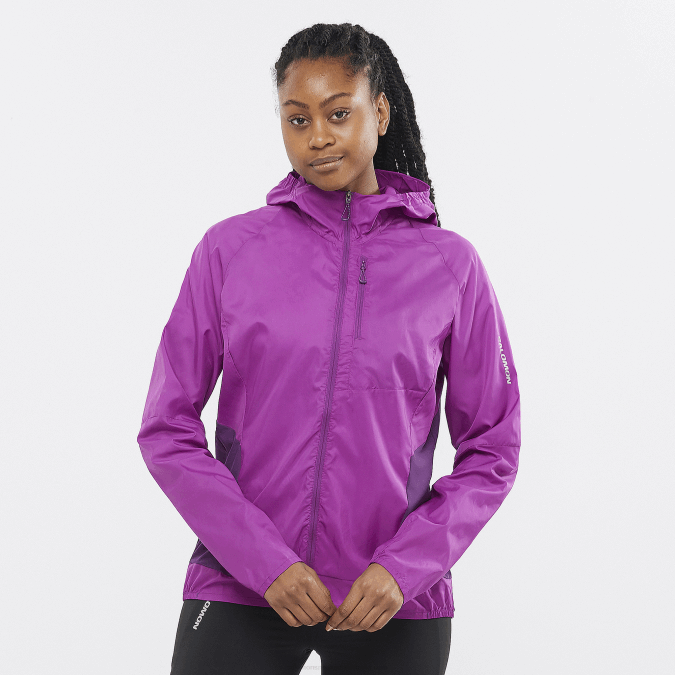 Women's Wind Jacket - Bonatti Cross Wind V42L856 Salomon Sparkling Grape - Salomon Australia
