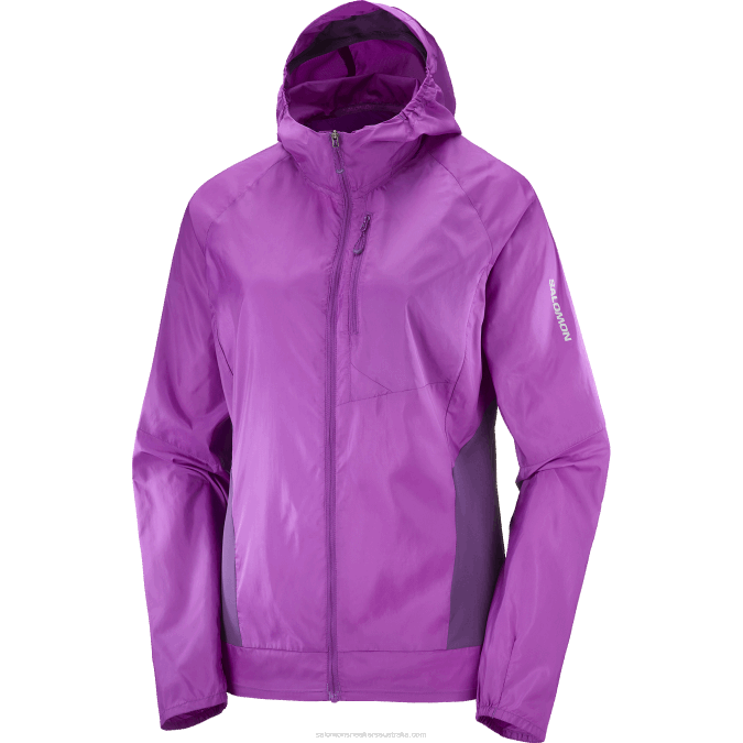 Women\'s Wind Jacket - Bonatti Cross Wind V42L856 Salomon Sparkling Grape - Salomon Australia