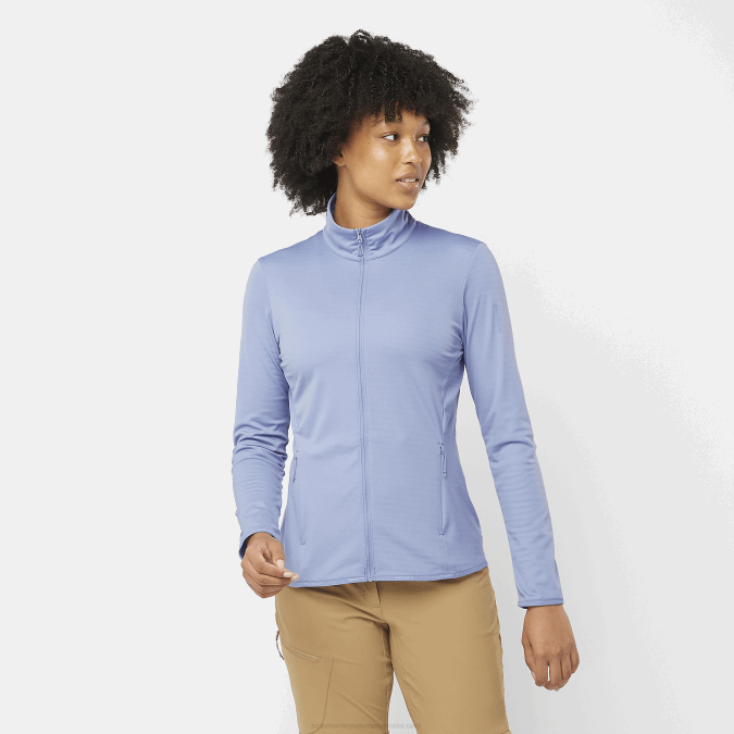 Women's Full Zip Midlayer Jacket - Essential Lightwarm V42L863 Salomon English Manor - Salomon shoes