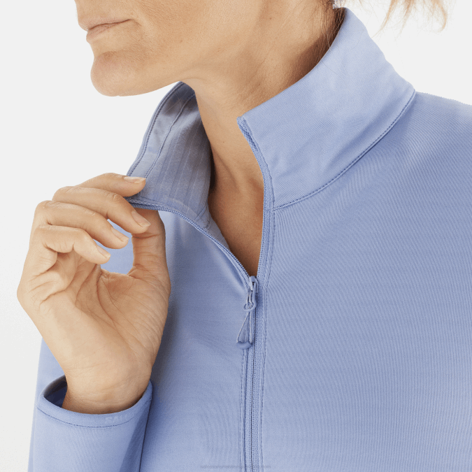 Women\'s Full Zip Midlayer Jacket - Essential Lightwarm V42L863 Salomon English Manor - Salomon shoes