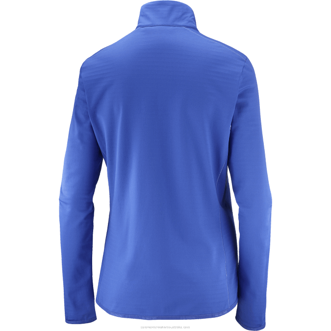 Women\'s Full Zip Midlayer Jacket - Essential Lightwarm V42L866 Salomon Nautical Blue - Salomon Australia