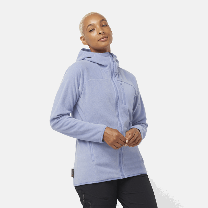 Women's Midlayer Jacket Hoodie - Outline Polartec V42L860 Salomon English Manor - Salomon shoes