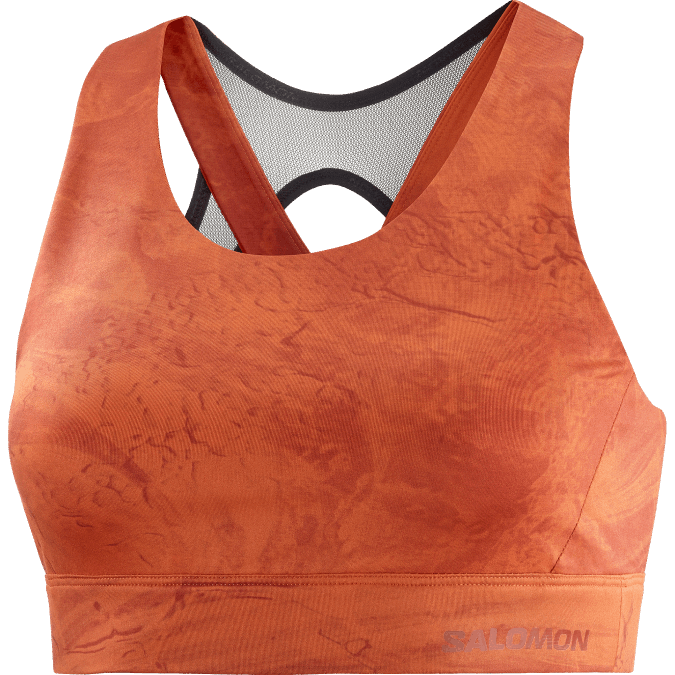 Women\'s Sports Bra - Cross Run V42L933 Salomon Burnt Ochre/Burnt Henna/Ao - Salomon sneakers Australia