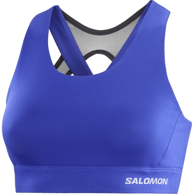 Women\'s Sports Bra - Cross Run V42L934 Salomon Surf The Web/Deep Black - Salomon shoes