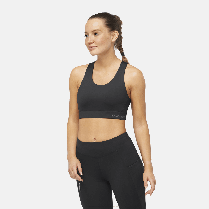 Women's Sports Bra - Cross Run V42L936 Salomon Deep Black - Salomon sneakers Australia