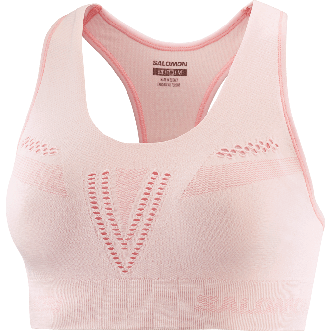 Women\'s Sports Bra - Essential Move On Seamless V42L940 Salomon Cradle Pink/Heather - Salomon sneakers Australia