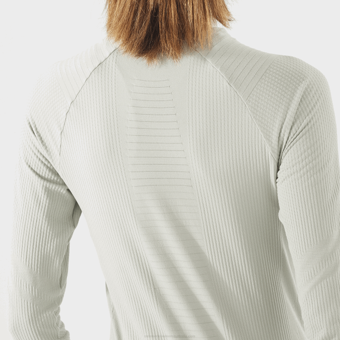 Women\'s Long Sleeve Baselayer - Essential Seamless V42L923 Salomon Wrought Iron - Salomon sneakers Australia