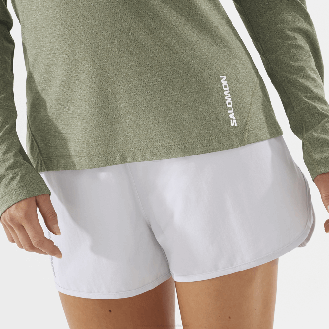 Women\'s Long Sleeve T-Shirt - Cross Run V42L915 Salomon Grape Leaf/Heather - Salomon Australia