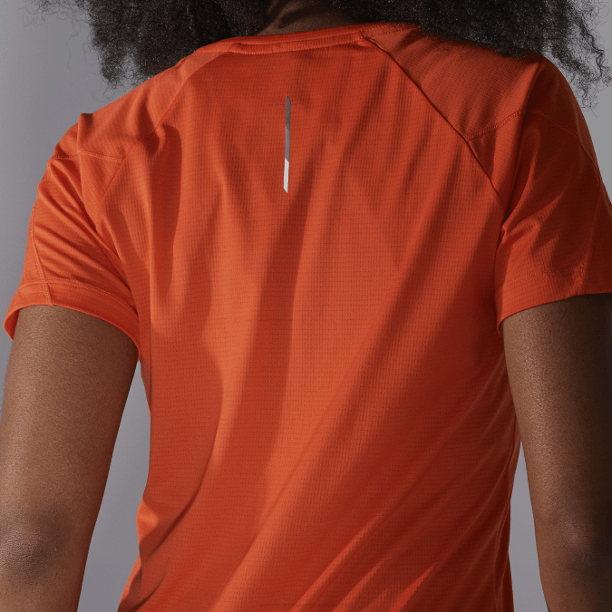 Women\'s Short Sleeve T-Shirt - Cross Run V42L887 Salomon Fiery Red - Salomon sneakers Australia